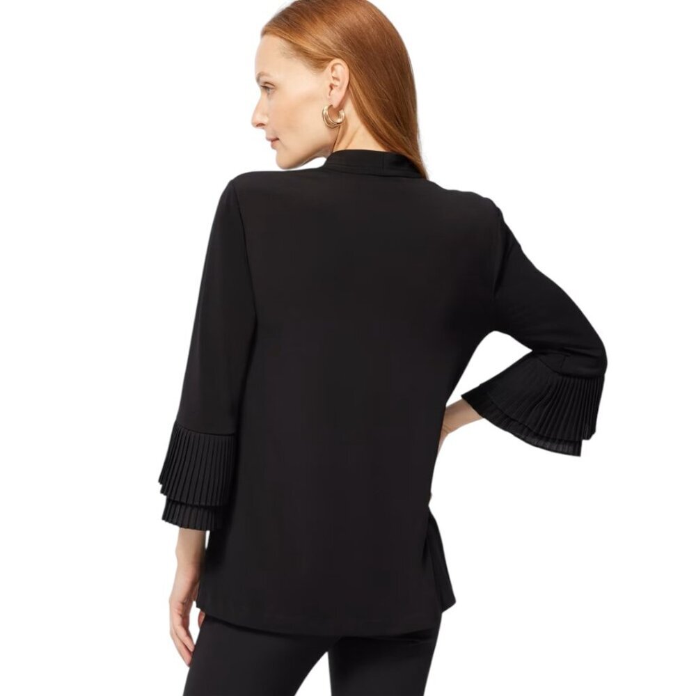 Chico's Black Label Pleat Cuff Top - Large - Black NWT - Picture 3 of 11